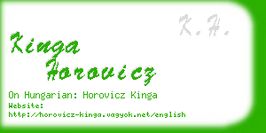 kinga horovicz business card